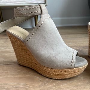 March Fisher Suede Wedge Heels - Size 8